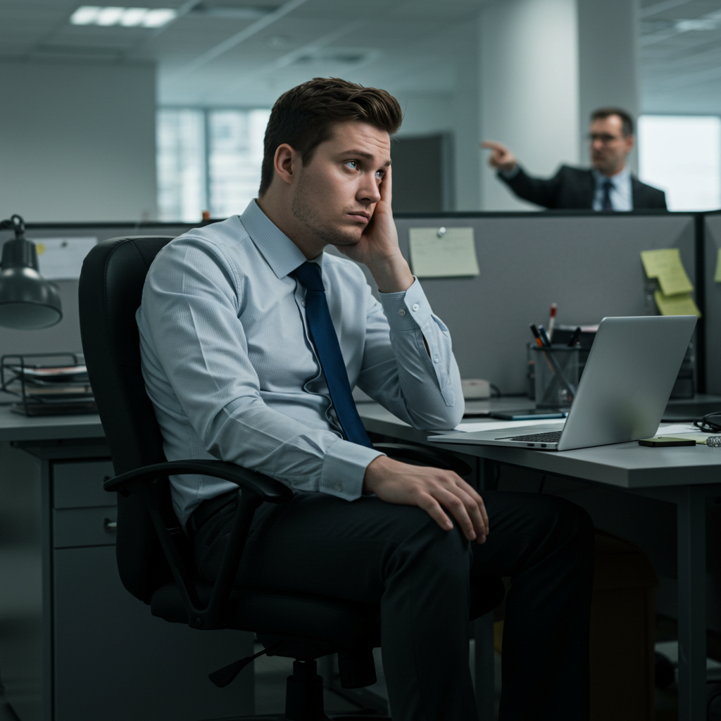 Ícone representando frustração no trabalho